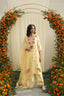 Yellow Floral Embroidered Kurta Set