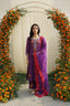 Purple Floral Embroidered Kurta Set