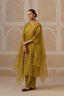 Charulata Lime Green Gold Kurta Co-ord Set