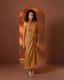 Marrakech Sunset Yellow Silk Draped Dress