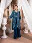 Embroidered Long Jacket & Bell Bottom Pants Set