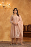 Rosy Embroidered Chanderi Suit Set