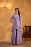 Majestic Mauve Sequenced Chanderi Set