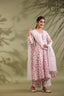 Rose Print Floral A-line Kurta Cotton Suit Set