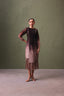 Ashen Glow Silk Dress