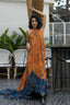 Fruit print trail dress