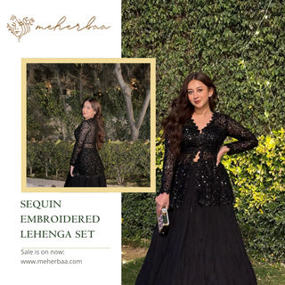 Sequin Embroidered Lehenga Set: A Glittering Trend in US Indian Fashion for 2024