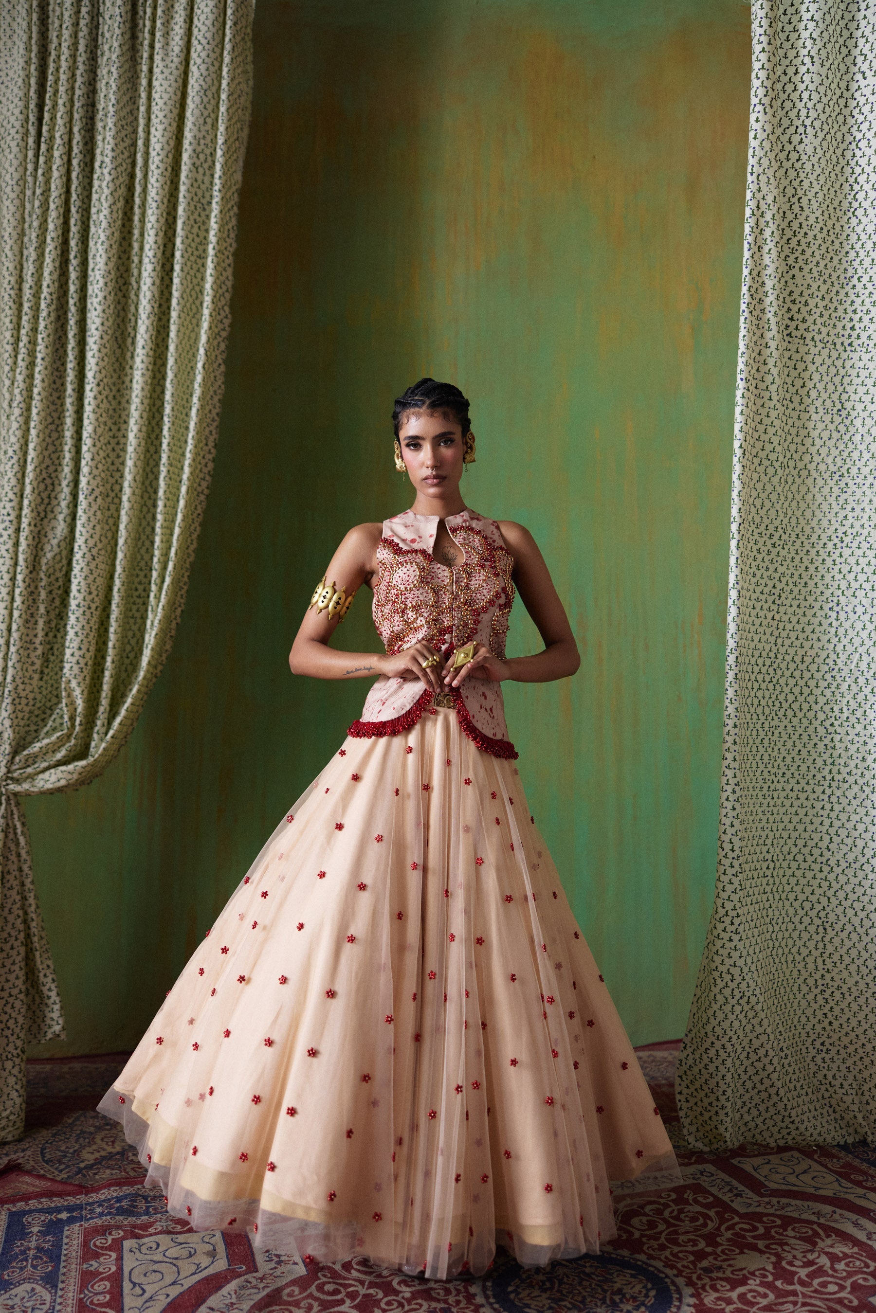 Phoolkari Lehenga Set Secondary image