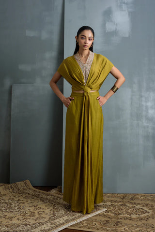 Silk Collared Cape Set