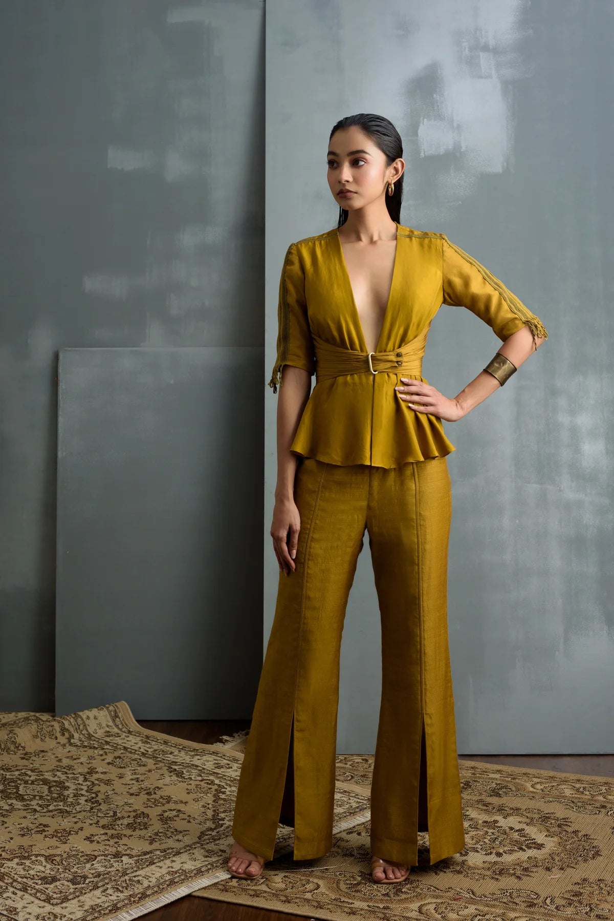 Marigold Mirage Peplum Co-ord Set Main image