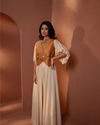 Citrine Silk Organza Pant Set