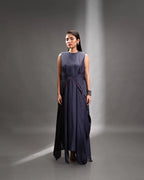 Noir Flame Graphite Gown