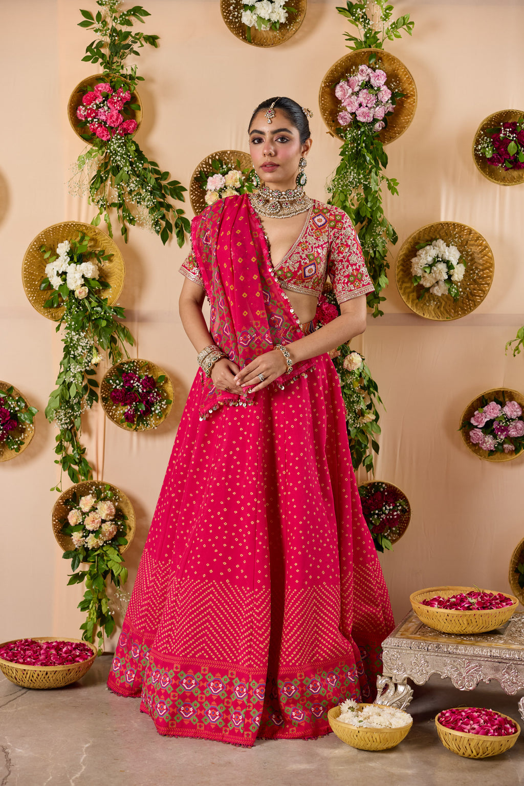 Patola Bandhej Print Lehenga