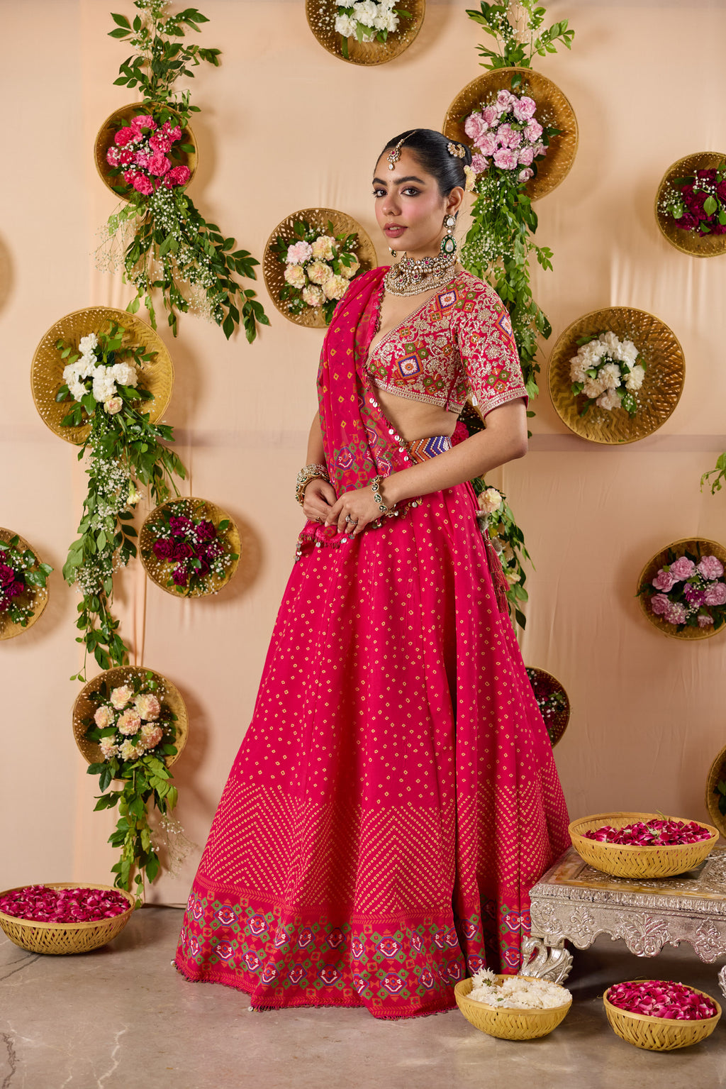 Patola Bandhej Print Lehenga