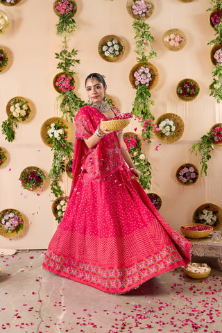 Patola Bandhej Print Lehenga