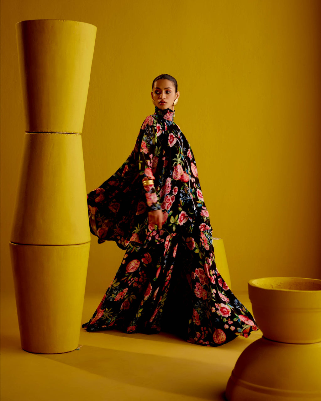 Draped, Jacket Style Top with Pallazo Pants