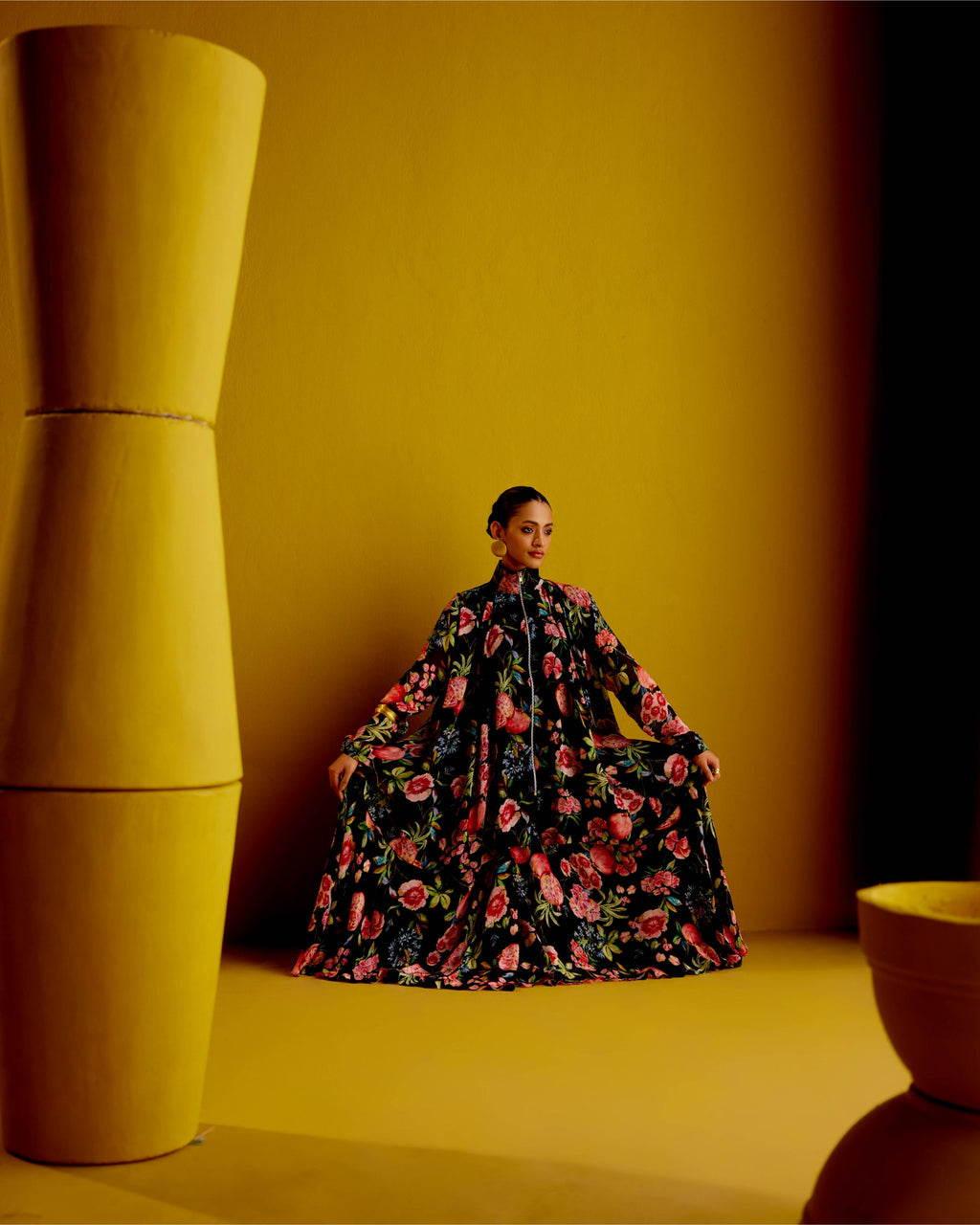 Draped, Jacket Style Top with Pallazo Pants