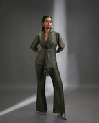Verdara Draped Silk Co-ord Set