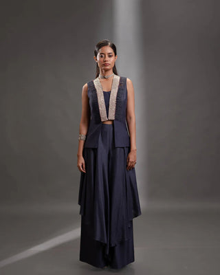 Silk Jacket And Layered Pants