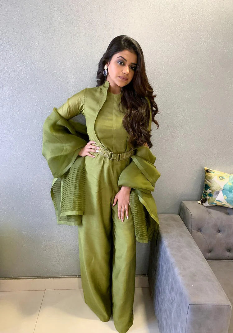 Emerald Silk Jumpsuit Main image