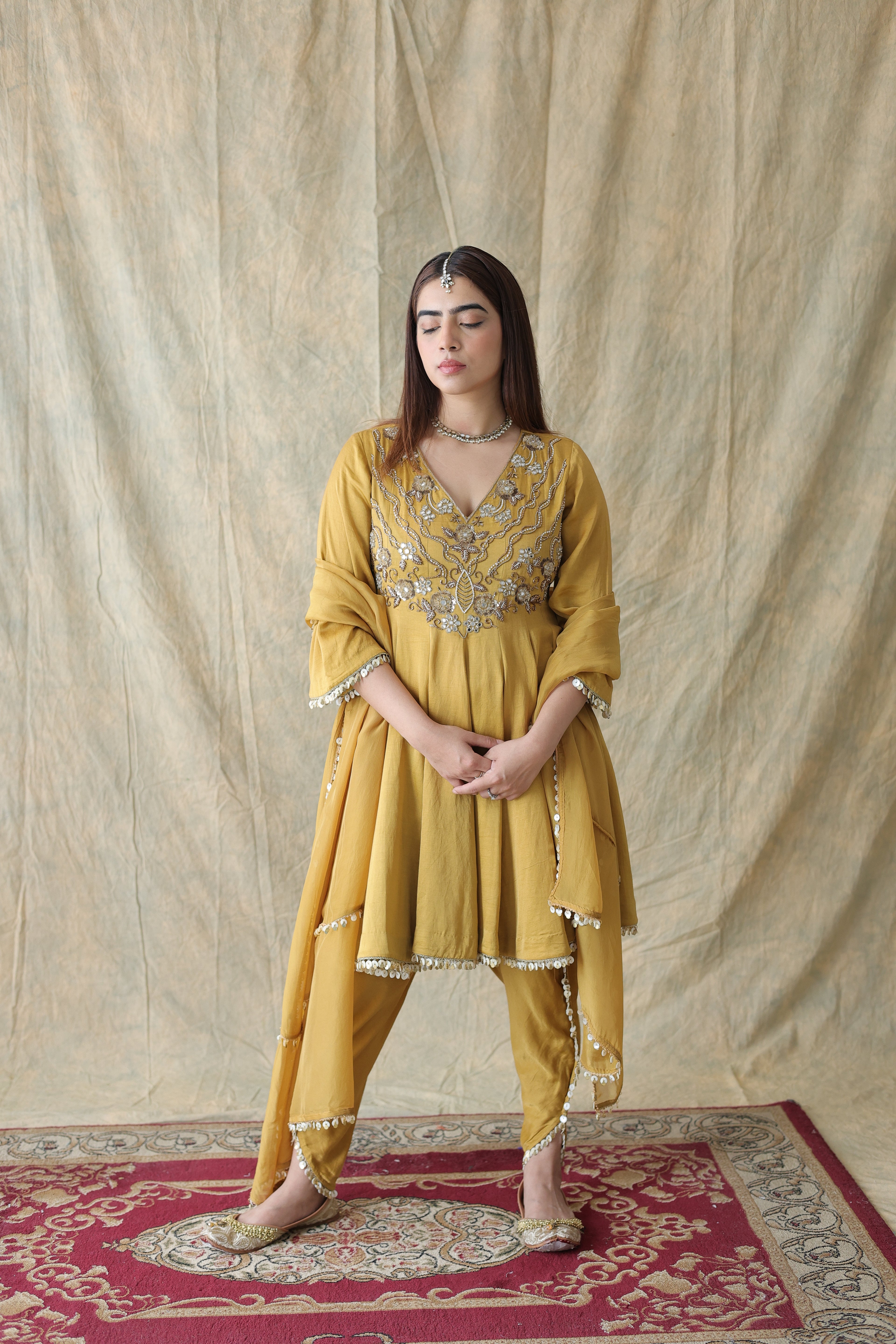 Zariya Short Anarkali With Tulip Pants
