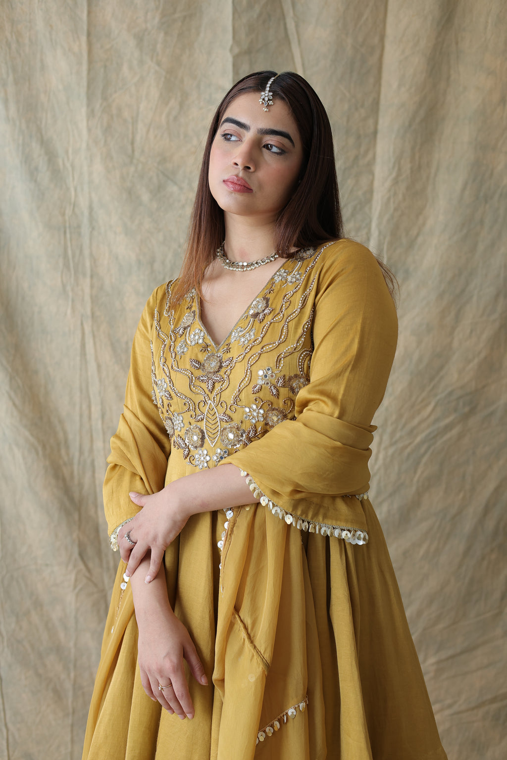 Zariya Short Anarkali With Tulip Pants