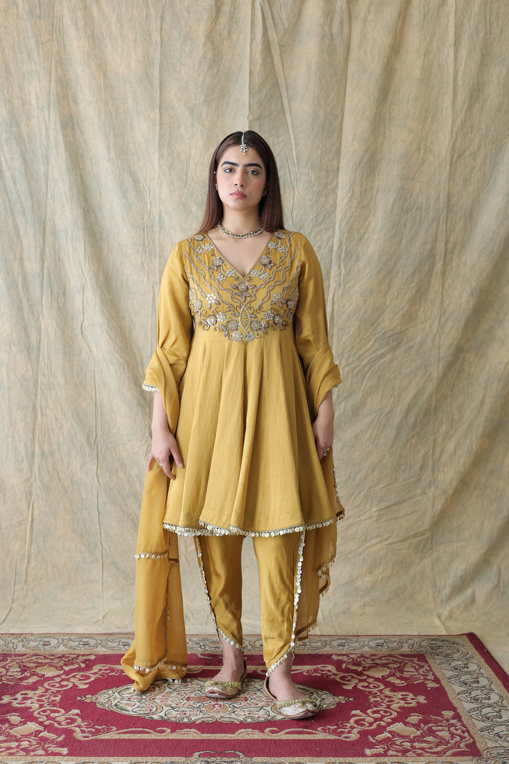 Zariya Short Anarkali With Tulip Pants
