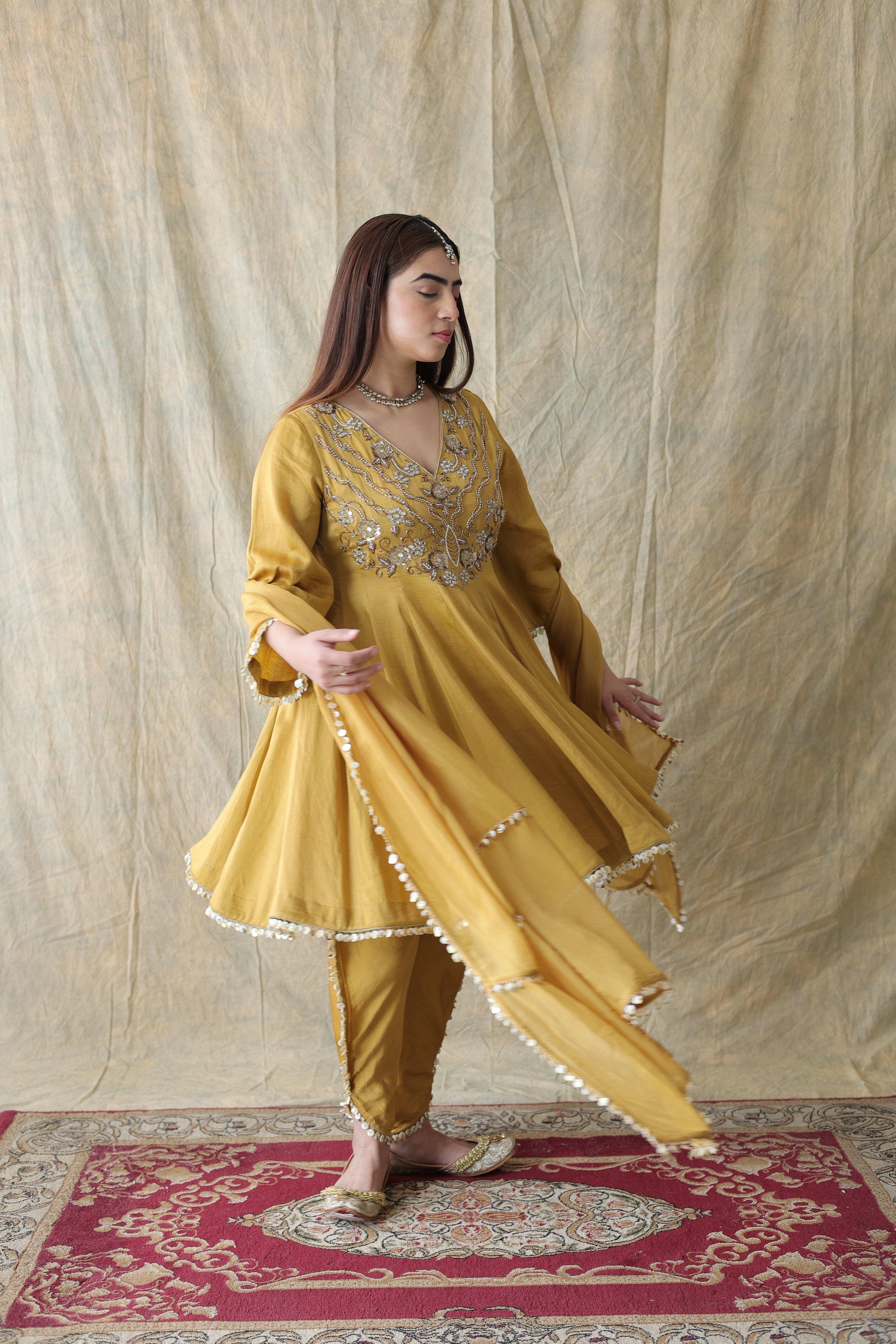 Zariya Short Anarkali With Tulip Pants