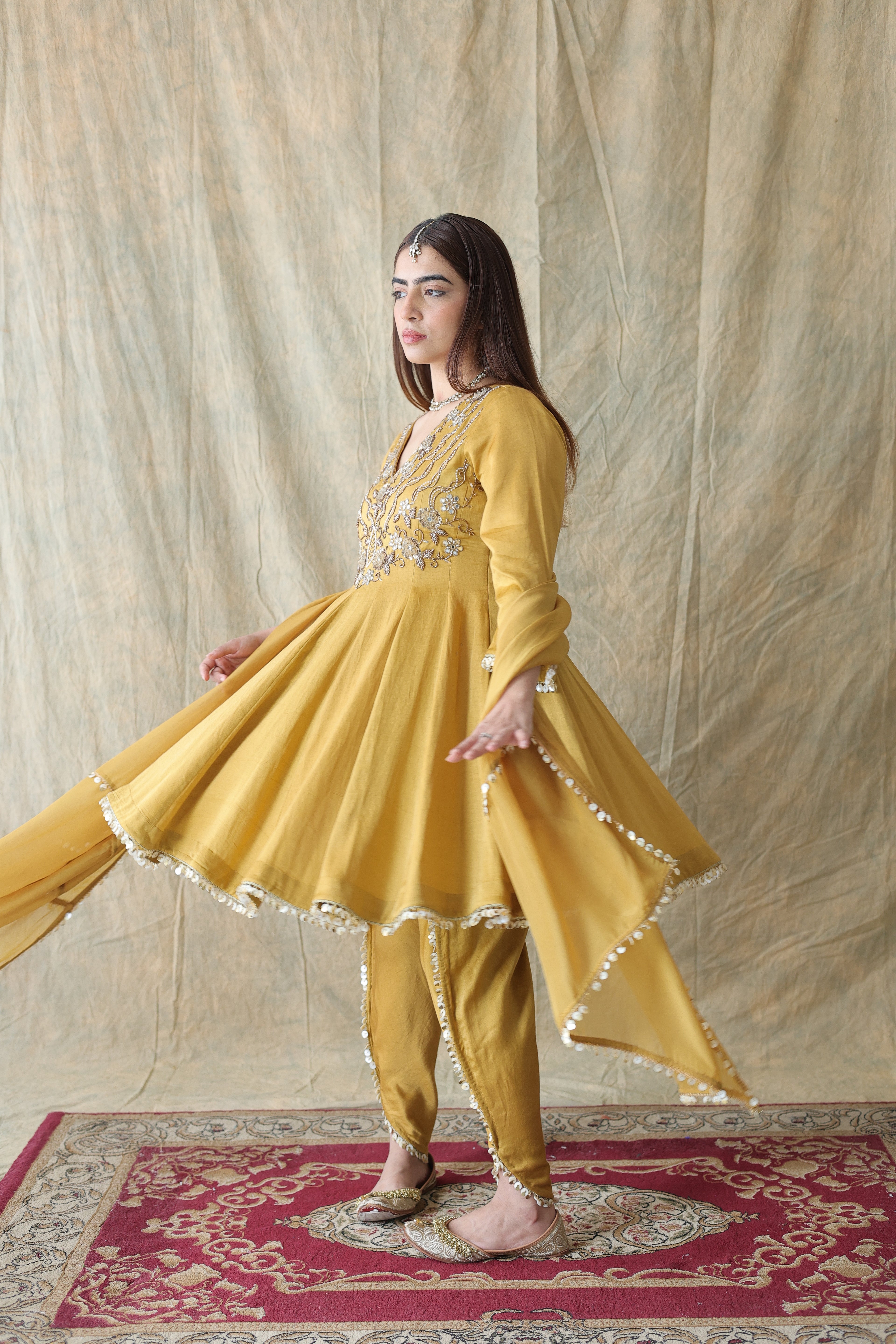 Zariya Short Anarkali With Tulip Pants