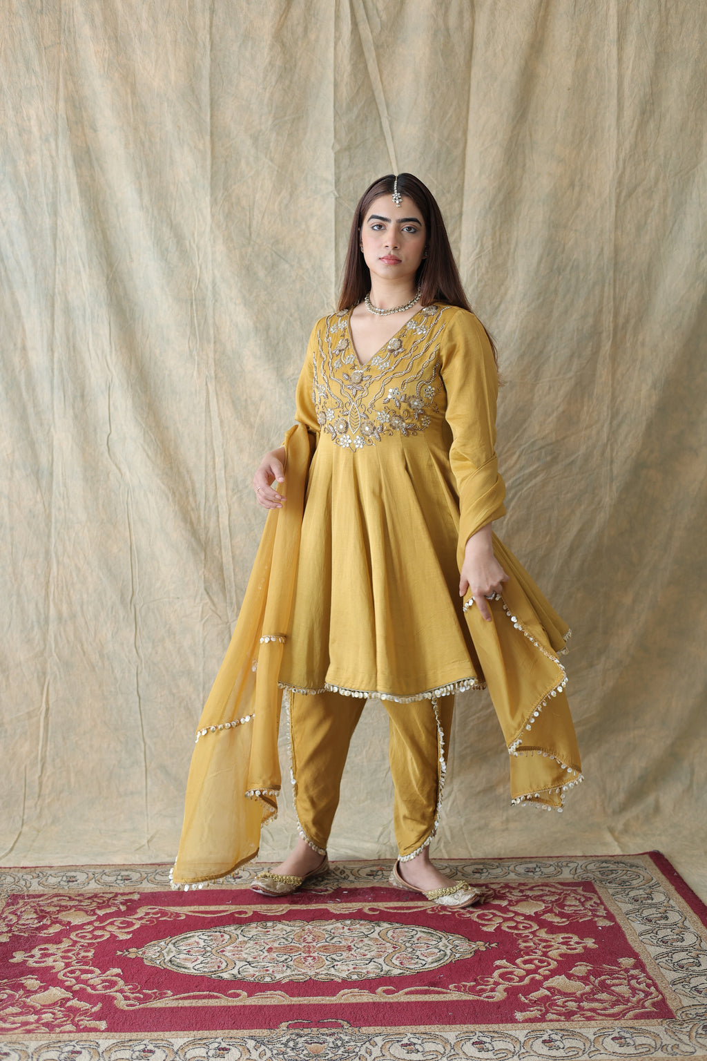 Zariya Short Anarkali With Tulip Pants