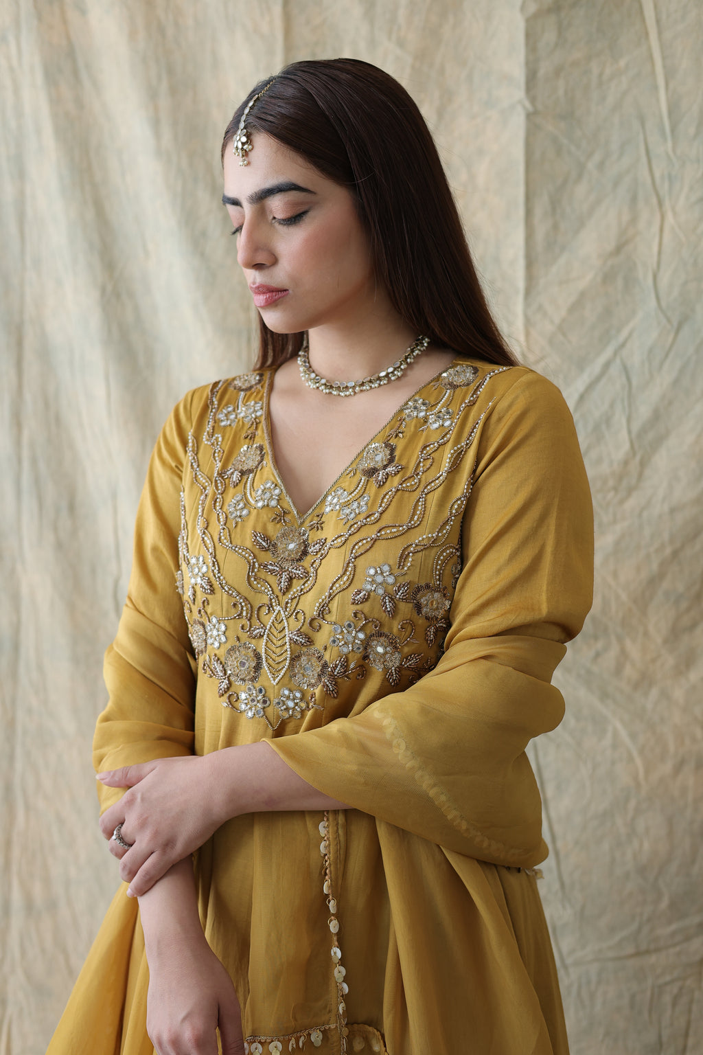 Zariya Short Anarkali With Tulip Pants