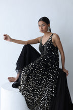 Kohinoor Assymetrical Kali Kurta With Wide Palazo And Dupatta