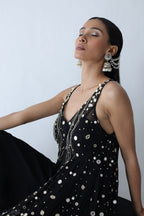 Kohinoor Assymetrical Kali Kurta With Wide Palazo And Dupatta