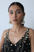 Kohinoor Assymetrical Kali Kurta With Wide Palazo And Dupatta