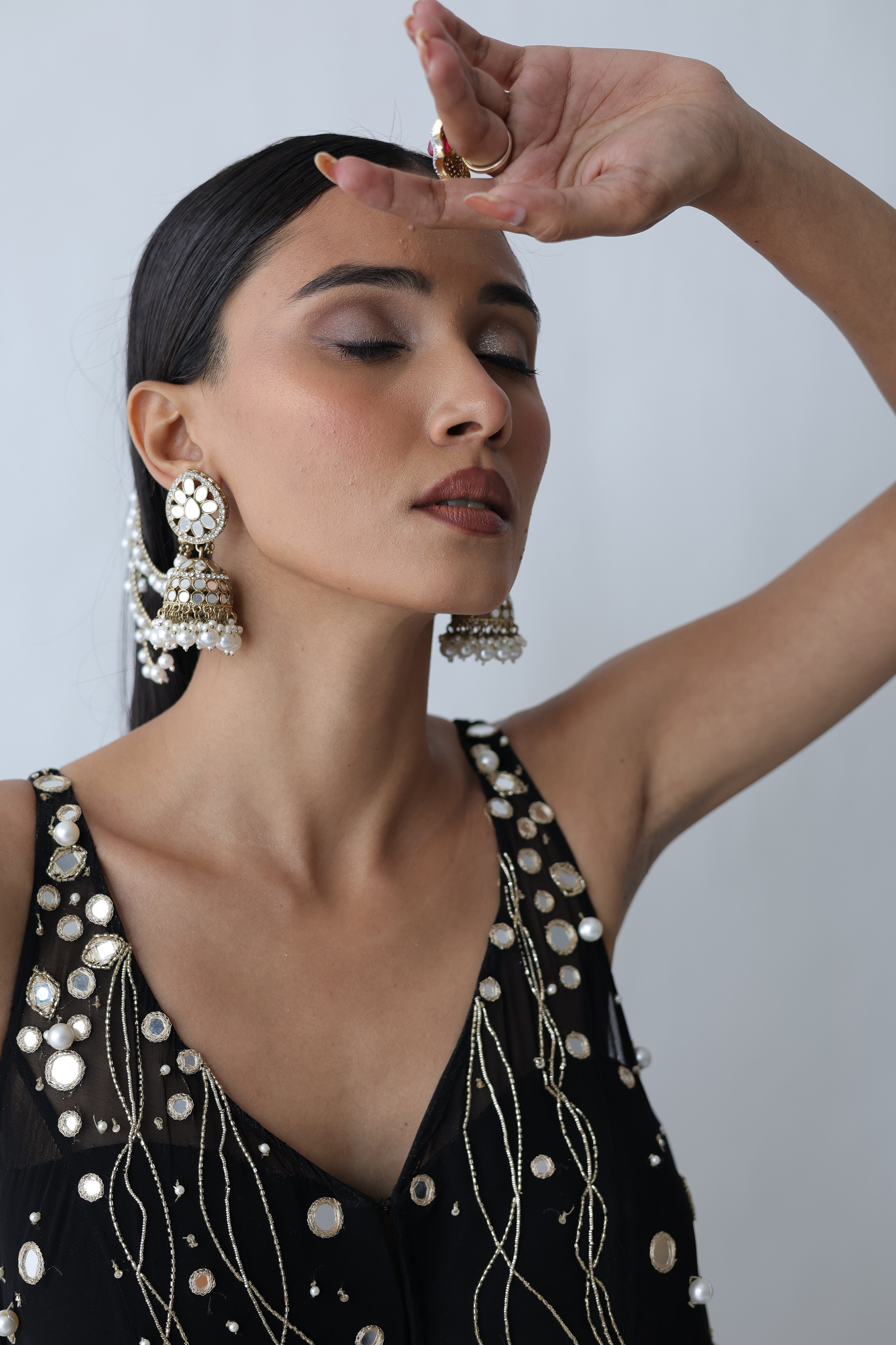 Kohinoor Assymetrical Kali Kurta With Wide Palazo And Dupatta