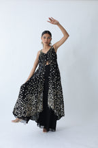 Kohinoor Assymetrical Kali Kurta With Wide Palazo And Dupatta