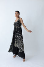 Kohinoor Assymetrical Kali Kurta With Wide Palazo And Dupatta