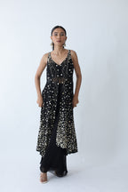 Kohinoor Assymetrical Kali Kurta With Wide Palazo And Dupatta