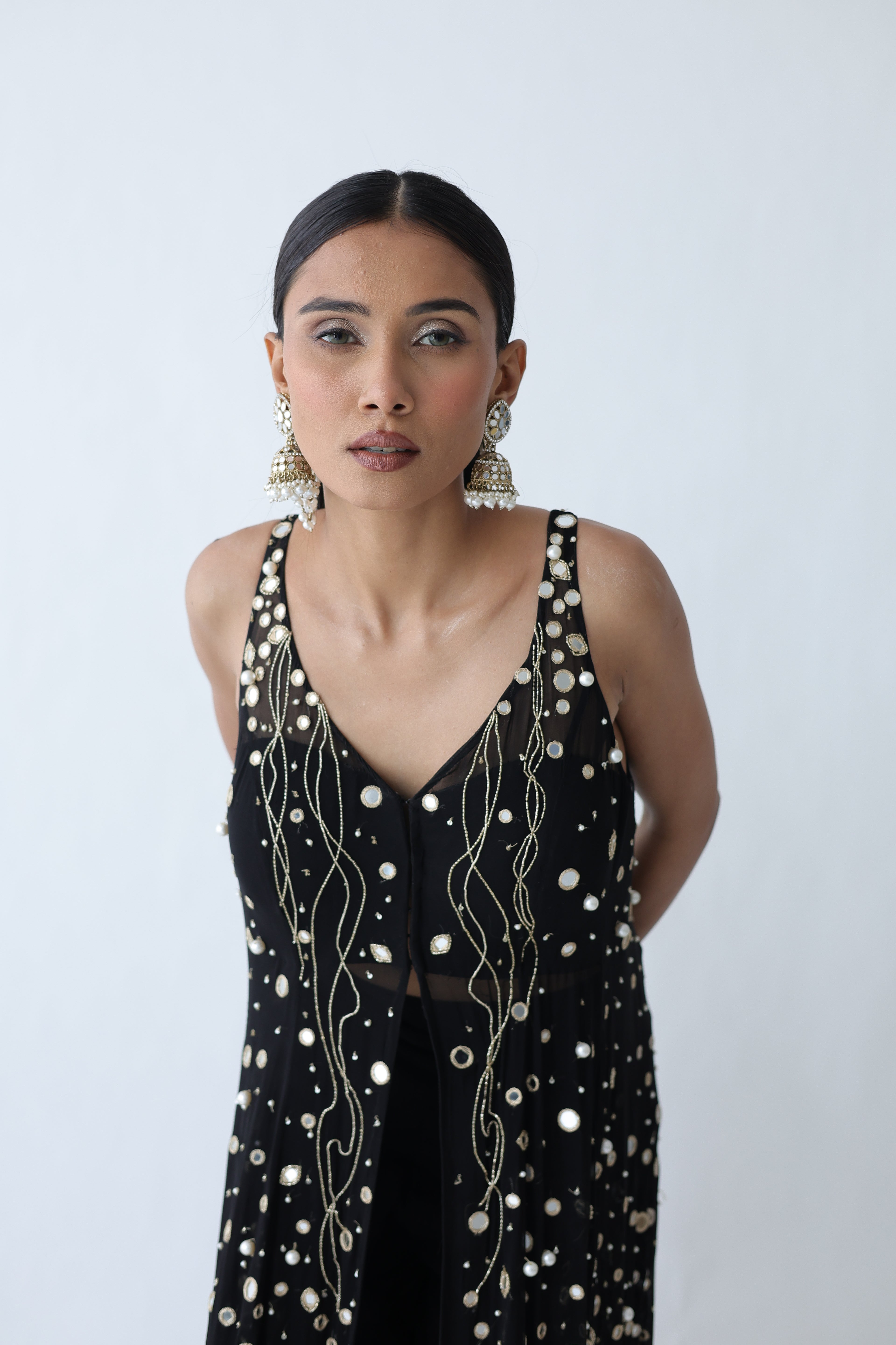 Kohinoor Assymetrical Kali Kurta With Wide Palazo And Dupatta