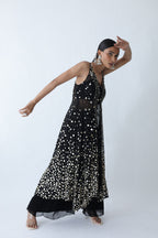 Kohinoor Assymetrical Kali Kurta With Wide Palazo And Dupatta