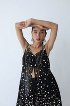 Kohinoor Assymetrical Kali Kurta With Wide Palazo And Dupatta