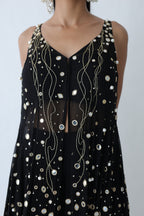 Kohinoor Assymetrical Kali Kurta With Wide Palazo And Dupatta