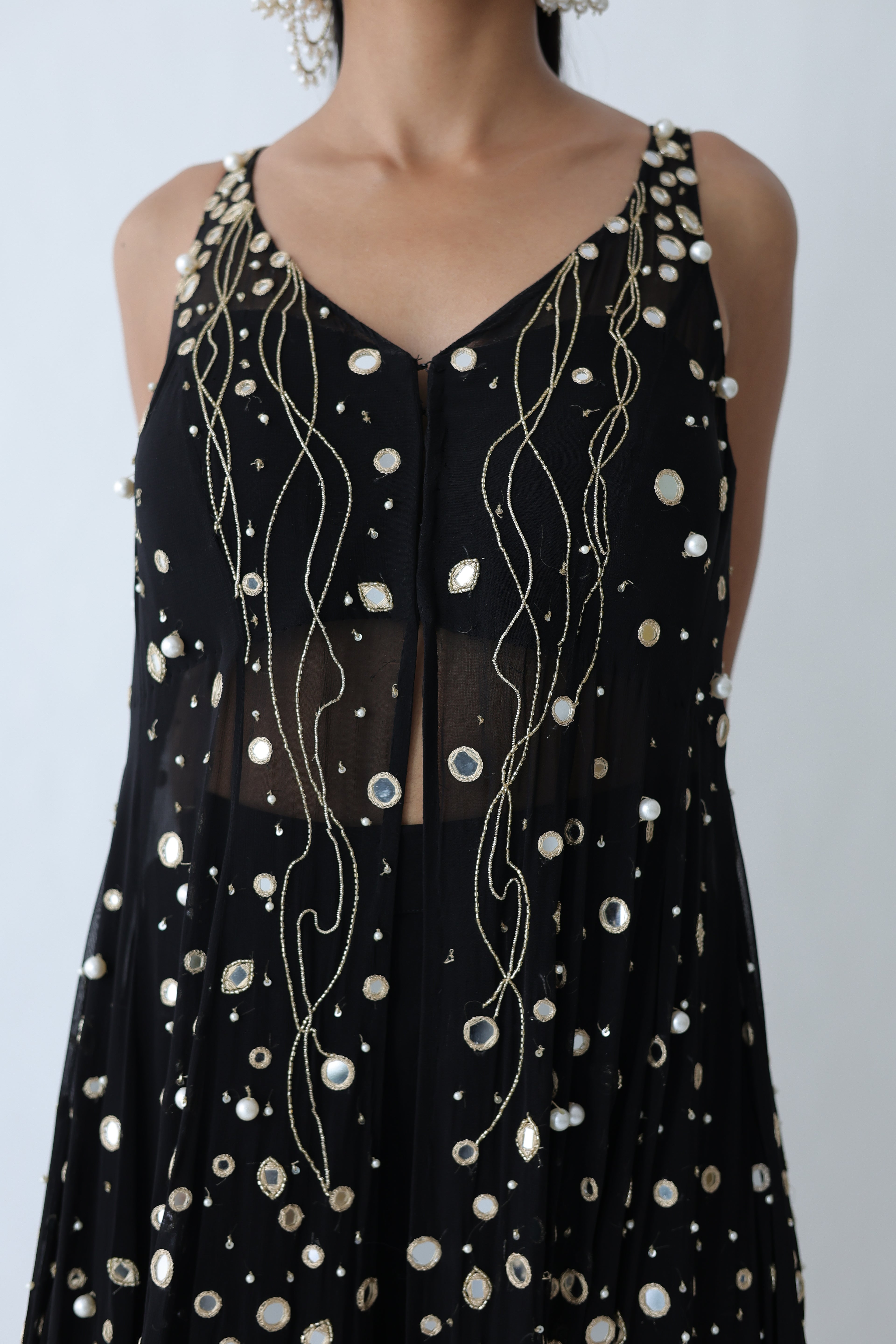 Kohinoor Assymetrical Kali Kurta With Wide Palazo And Dupatta