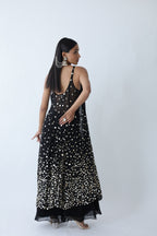 Kohinoor Assymetrical Kali Kurta With Wide Palazo And Dupatta