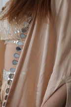 Afreen Open Cape With Bustier And Draped Skirt