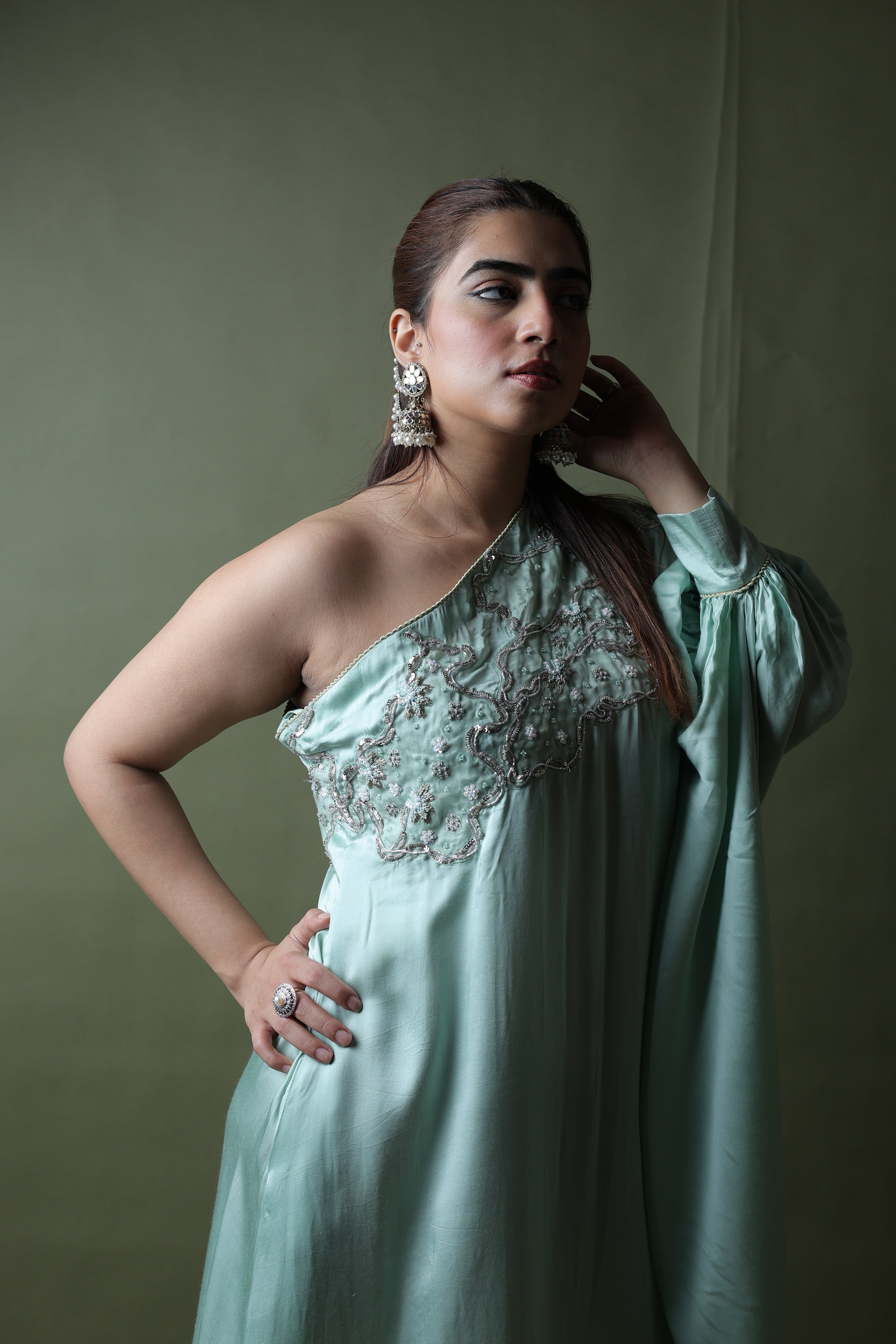 Saba One Shoulder Assymetrical Dress