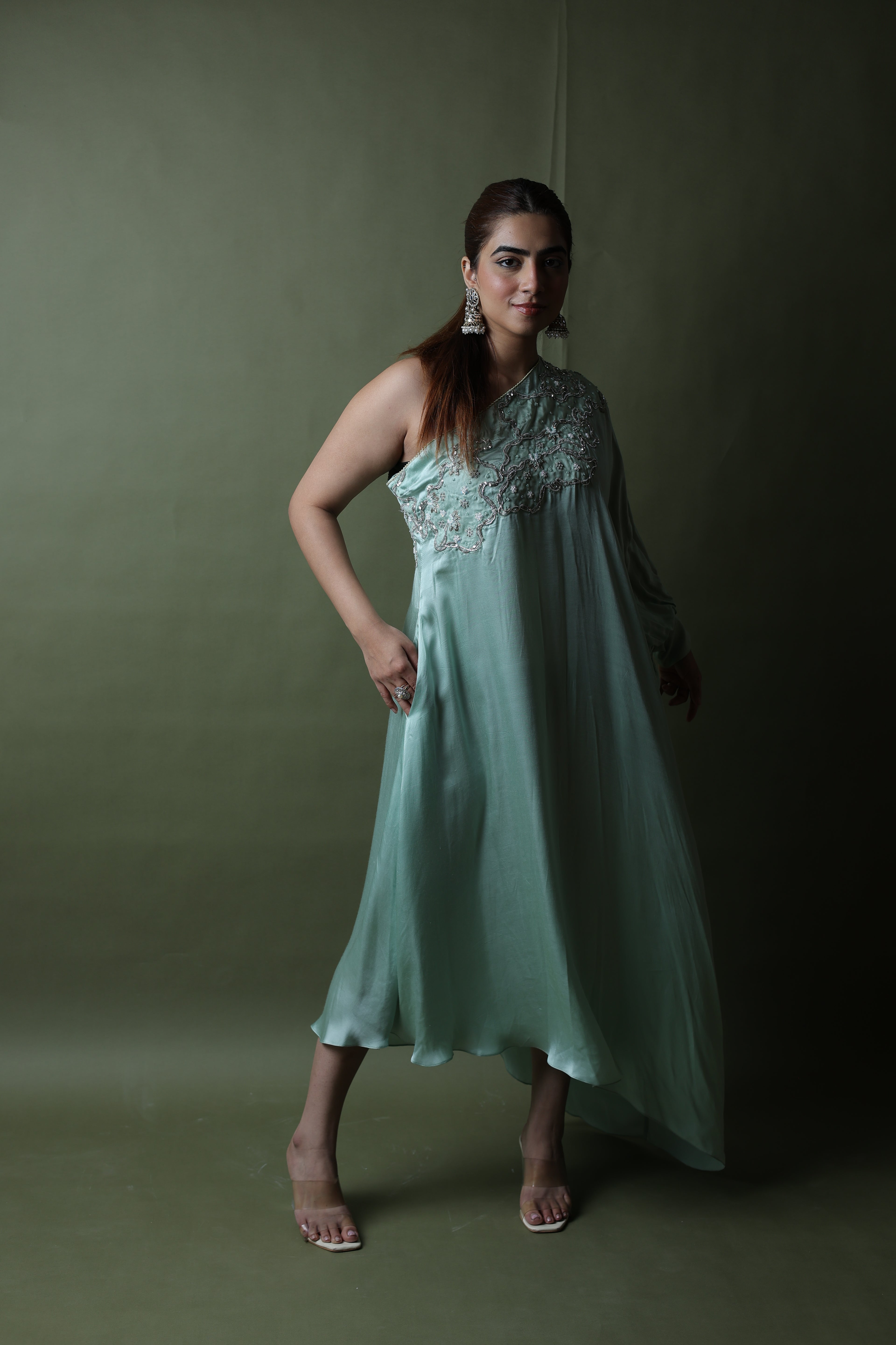 Saba One Shoulder Assymetrical Dress