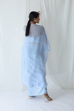 Aarzu Open Cape With Draped Skirt