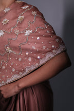 Ziya One Shoulder Cape With Bustier And Draped Skirt