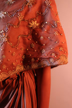 Ziya One Shoulder Cape With Bustier And Draped Skirt